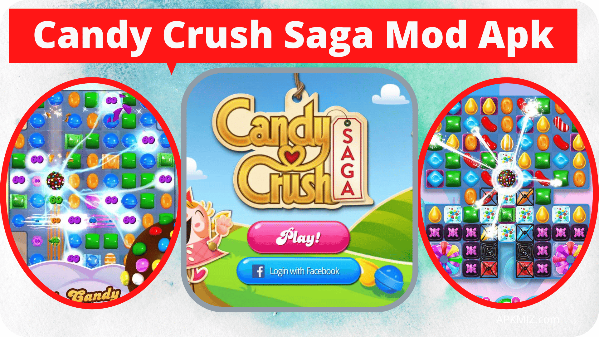 Candy Crush Saga is a game many people play on Facebook. But it's also available for mobile devices. It's free to download and play, but you can buy extra lives if you run out. Every level is timed, so you have to decide how quickly you'll make matches. 